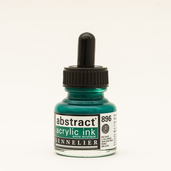 Sennelier Abstract Acrylic Ink, 30ml Bottle, Phthalo Green