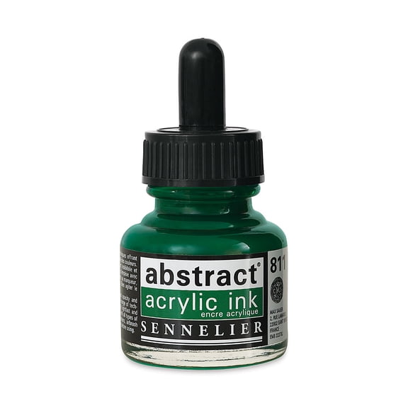 Sennelier Abstract Acrylic Ink - Permanent Green Light, 1 oz