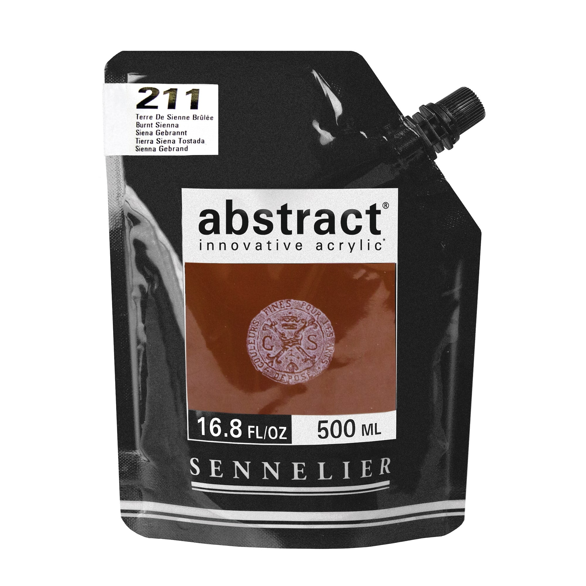 Sennelier Abstract Acrylics, 500ml, Burnt Sienna
