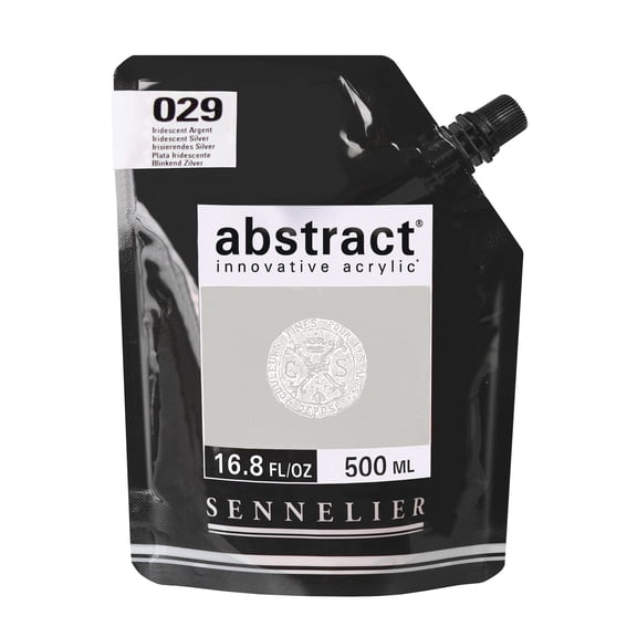 Sennelier Abstract Acrylics, Satin, 500ml, Iridescent Silver