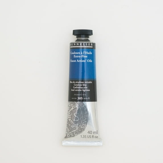 Sennelier Artists' Oil Color, 40ml Tube, Cerulean Blue S6