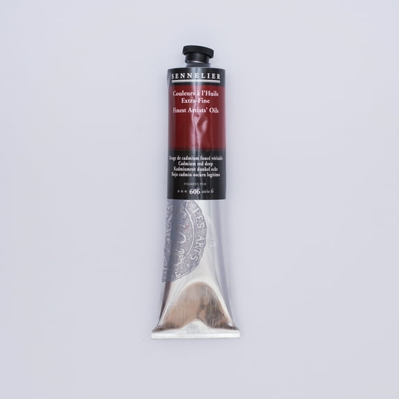 Sennelier Artists' Oil Color, 200ml Tube, Cadmium Red Deep