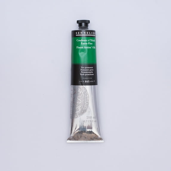 Sennelier Artists' Oil Color, 200ml Tube, Permanent Green S3
