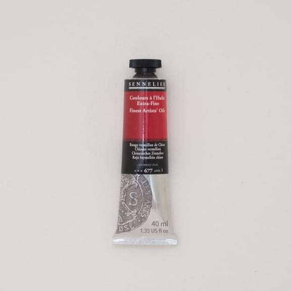 Sennelier Artists' Oil Color, 40ml Tube, Chinese Vermillion S3