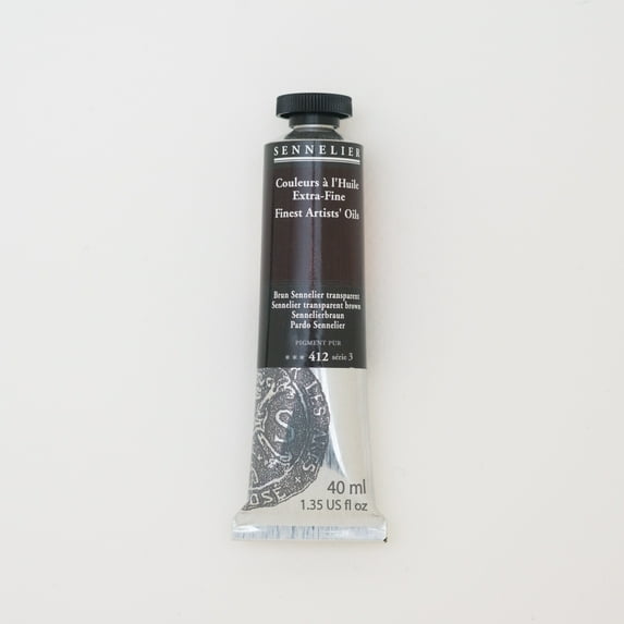 Sennelier Artists' Oil Color, 40ml Tube, Sennelier Transparent Brown S3