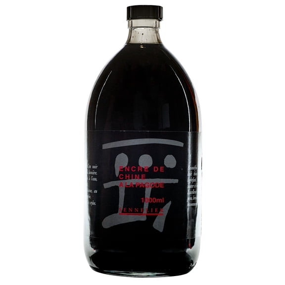 Sennelier China Ink Bottle, Black, 1000ml