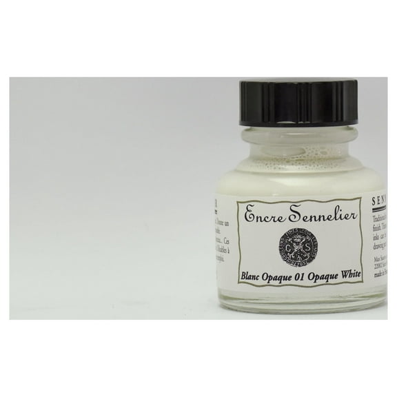 Sennelier Drawing Ink, 30ml Bottle, Opaque White