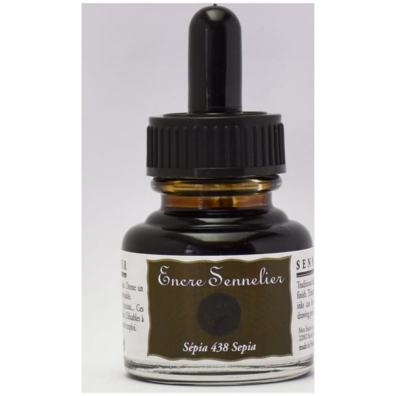 Sennelier Drawing Ink, 30ml Bottle, Sepia