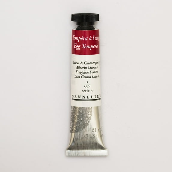 Sennelier Egg Tempera, 21m Tube, Alizarin Crimson S4