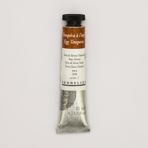 Sennelier Egg Tempera, 21m Tube, Raw Sienna S1