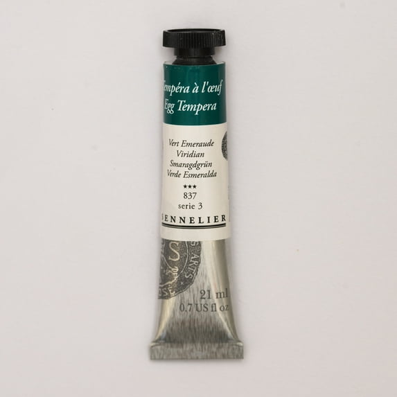 Sennelier Egg Tempera, 21m Tube, Viridian S3