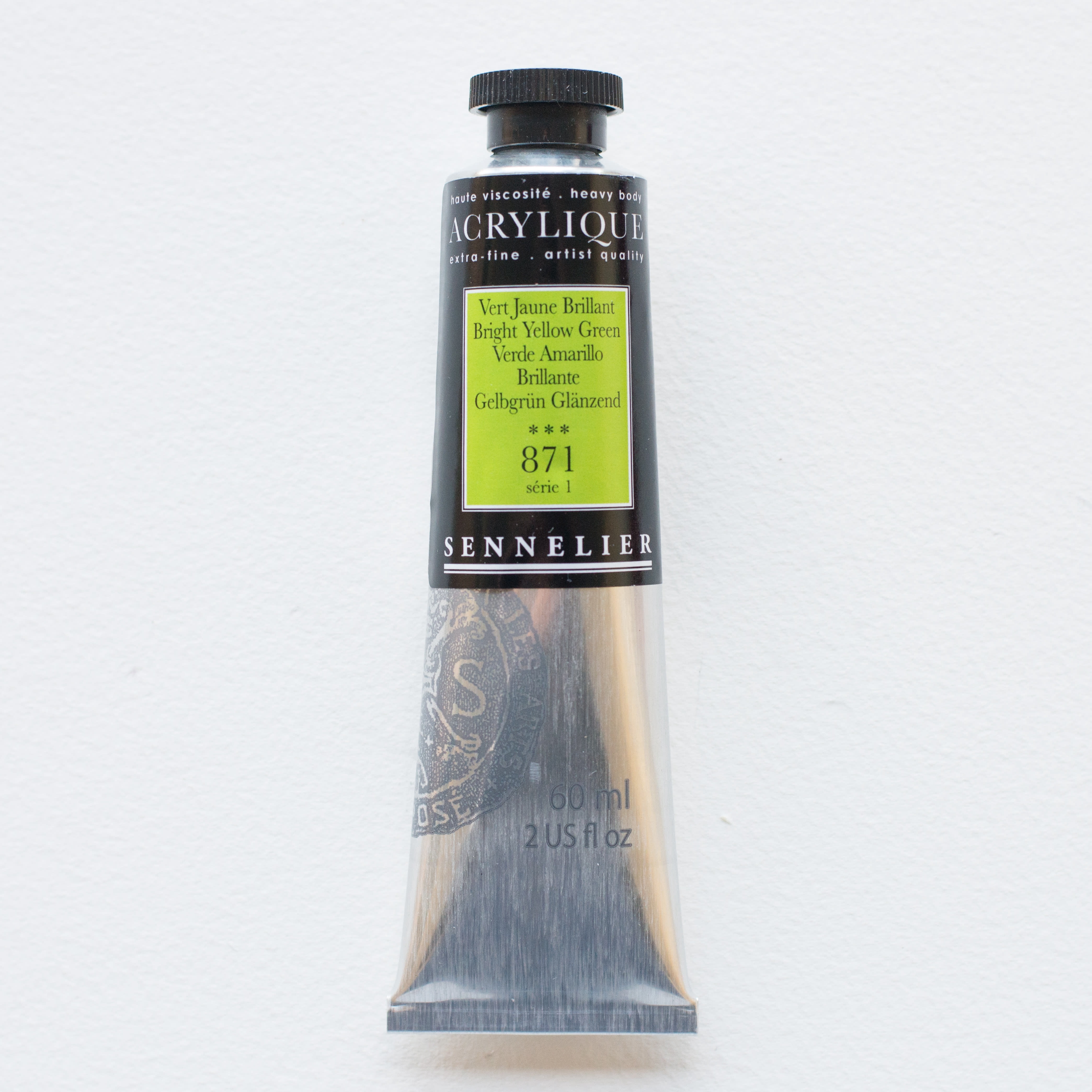 Sennelier Extra-Fine Artists' Acrylic Color, 60ml Tube, Bright Yellow Green S1