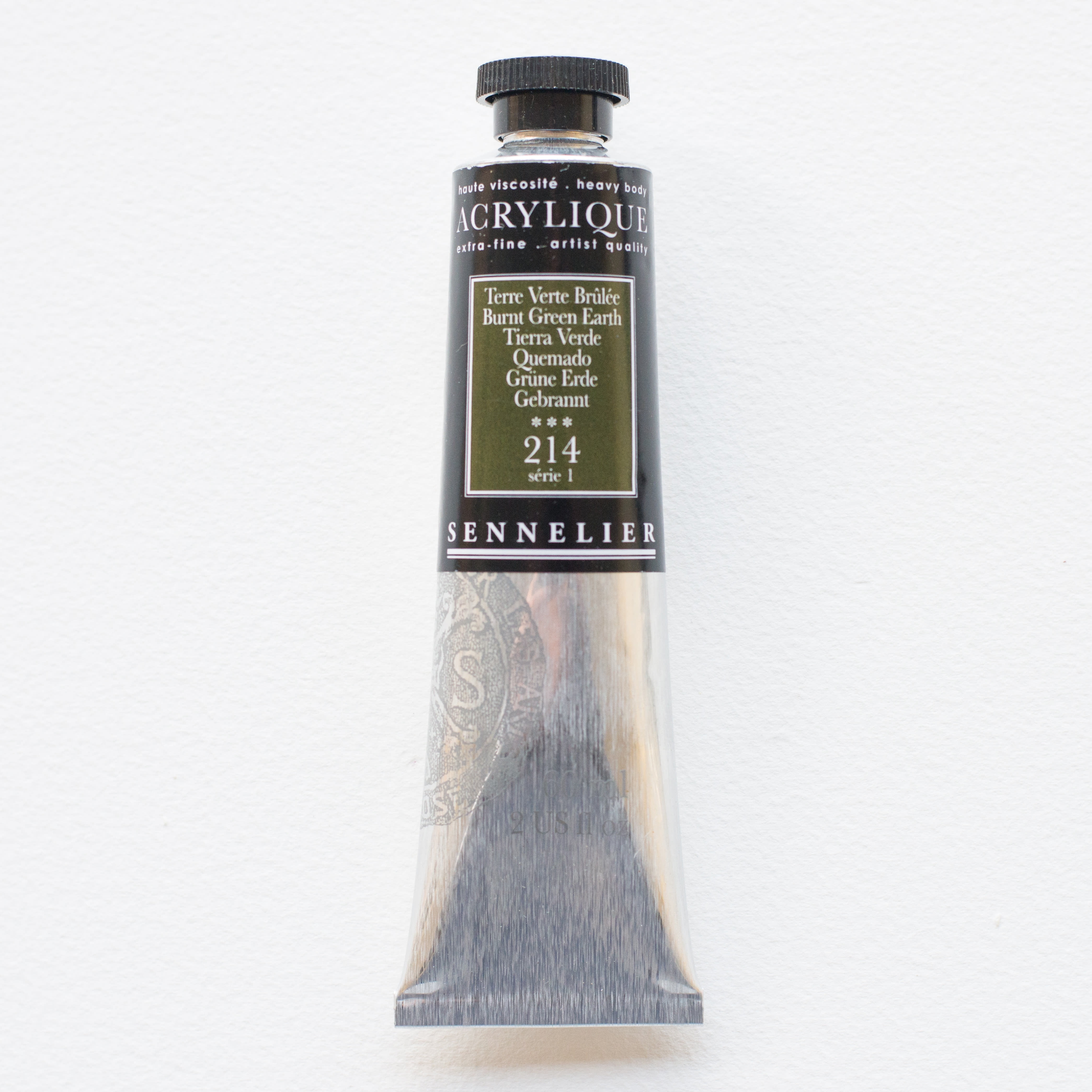 Sennelier Extra-Fine Artists' Acrylic Color, 60ml Tube, Burnt Green Earth S1