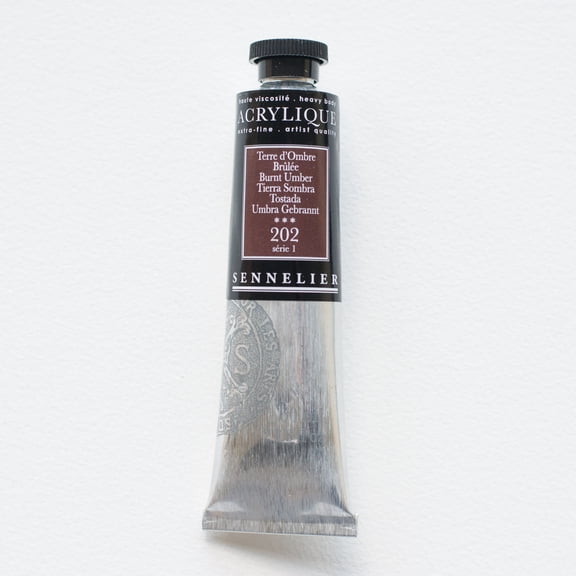 Sennelier Extra-Fine Artists' Acrylic Color, 60ml Tube, Burnt Umber S1