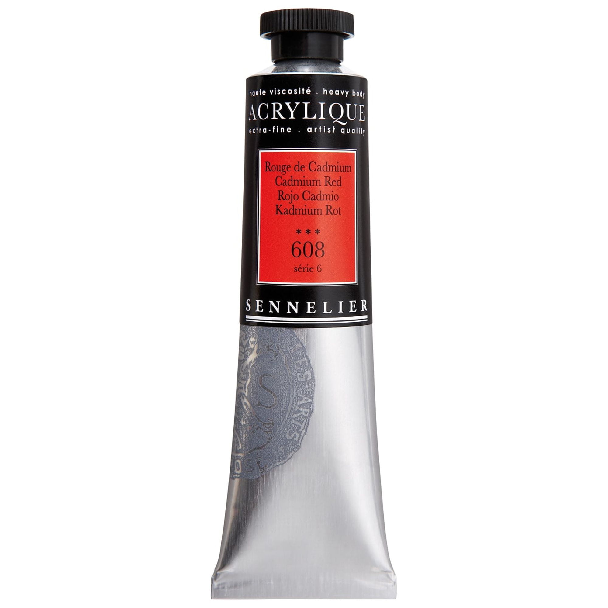 Sennelier Extra-Fine Artists' Acrylic Color, 60ml Tube, Cadmium Red S6