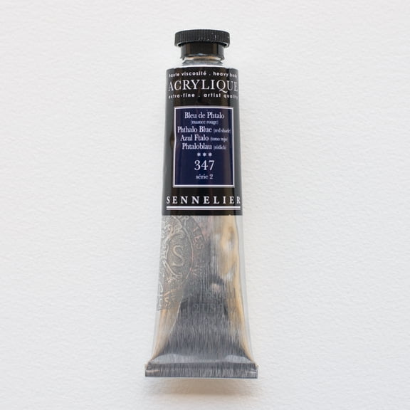 Sennelier Extra-Fine Artists' Acrylic Color, 60ml Tube, Phthalo Blue (Red Shade) S2