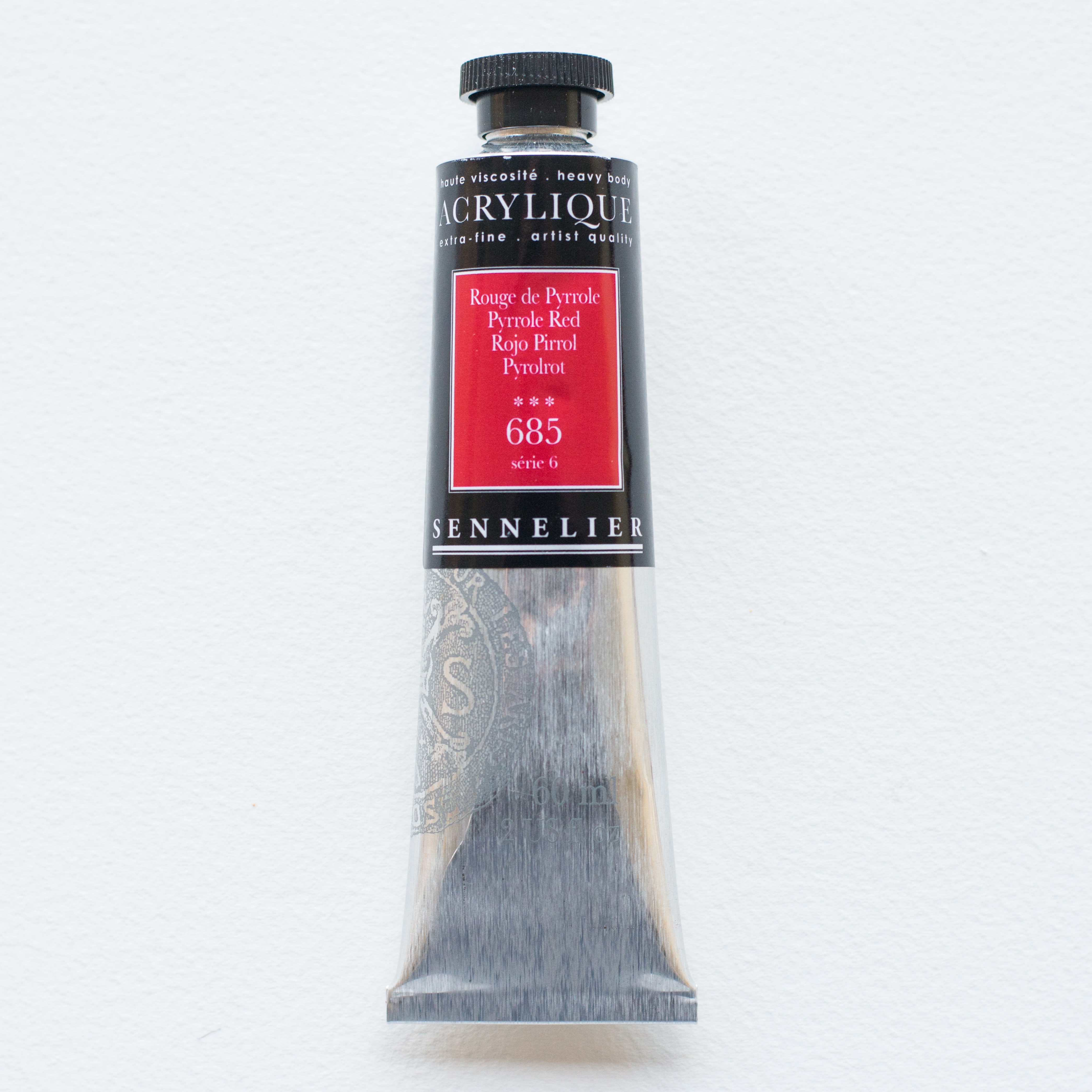 Sennelier Extra-Fine Artists' Acrylic Color, 60ml Tube, Pyrrole Red S6