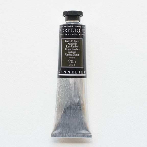 Sennelier Extra-Fine Artists' Acrylic Color, 60ml Tube, Raw Umber S1