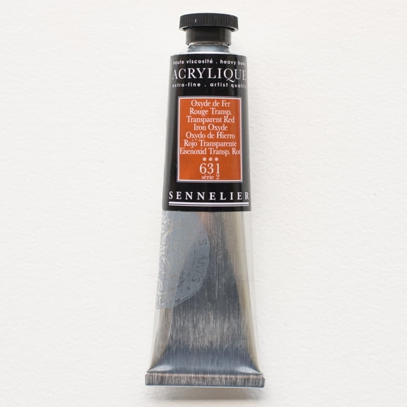 Sennelier Extra-Fine Artists' Acrylic Color, 60ml Tube, Transparent Red Iron Oxide S2