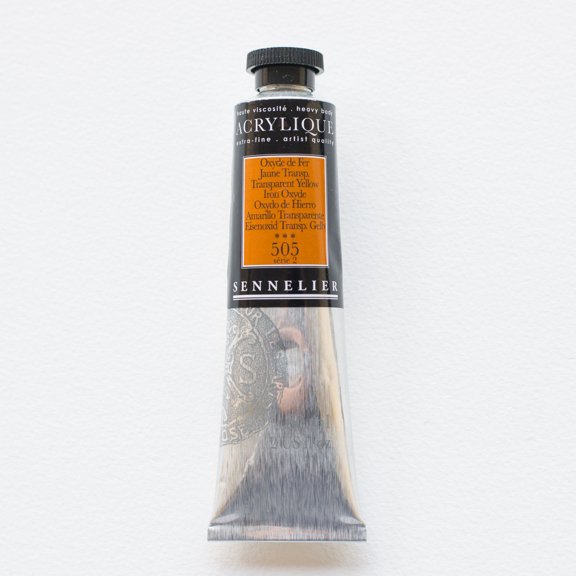 Sennelier Extra-Fine Artists' Acrylic Color, 60ml Tube, Transparent Yellow Iron Oxide S2