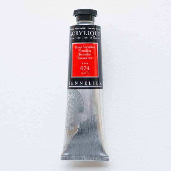 Sennelier Extra-Fine Artists' Acrylic Color, 60ml Tube, Vermillion S4