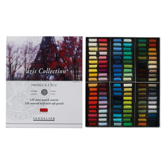 Sennelier Extra-Soft Pastel Half Stick Set, 120-Colors, Paris Collection