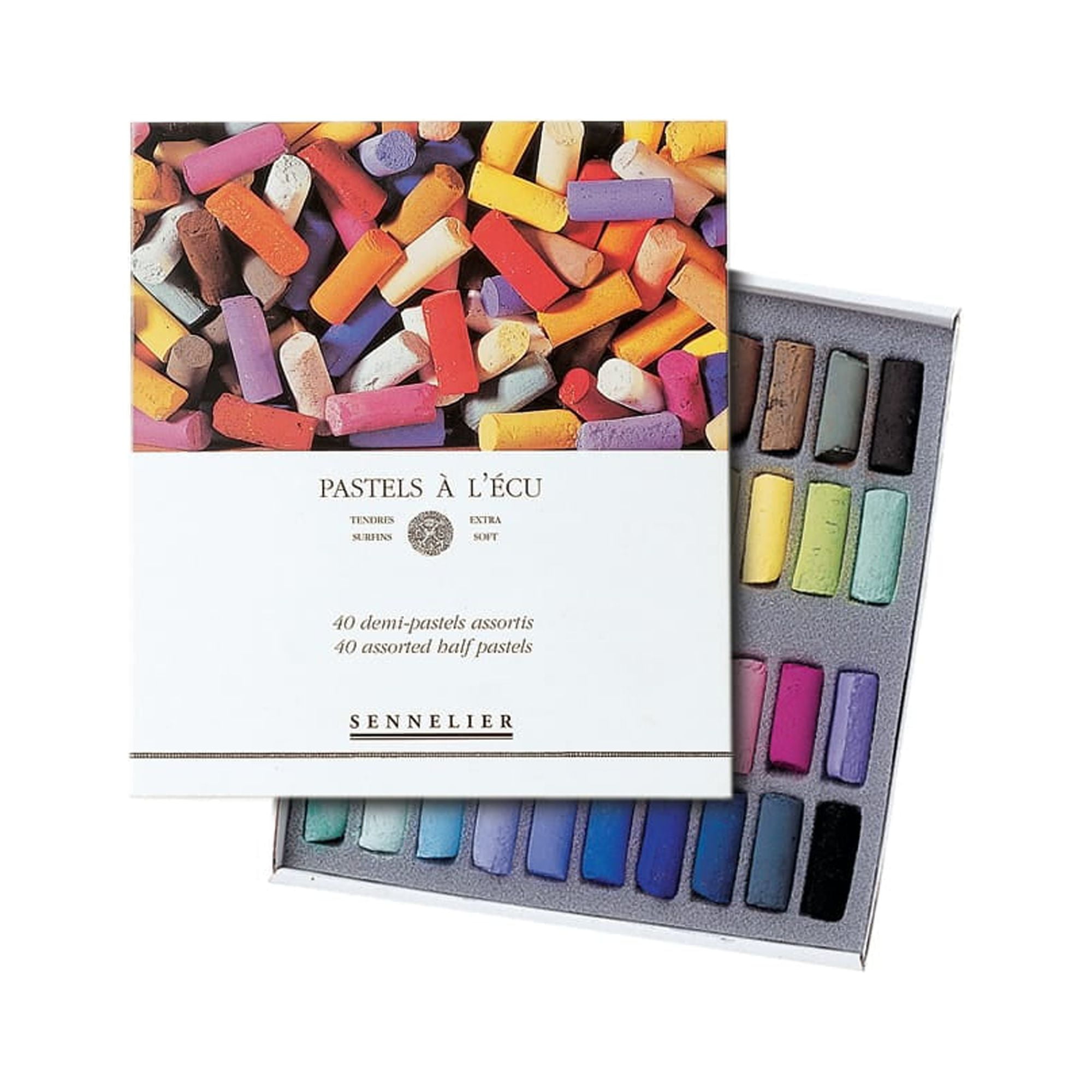 Sennelier Extra-Soft Pastel Half Stick Set, 40-Colors
