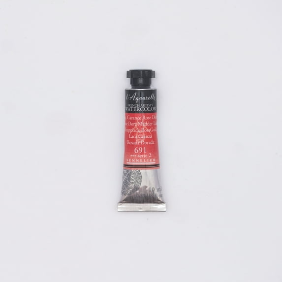 Sennelier French Artists' Watercolor, 10ml Tube, Rose Dore Madder Lake S2