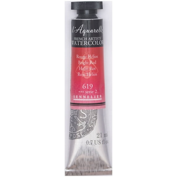 Sennelier French Artists' Watercolor, 21ml Tube, Bright Red S2