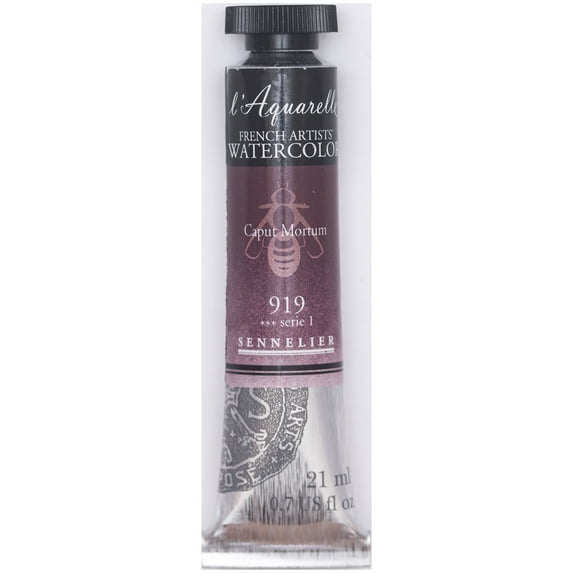 Sennelier French Artists' Watercolor, 21ml Tube, Caput Mortum S1