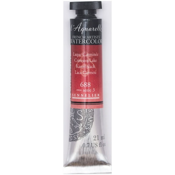 Sennelier French Artists' Watercolor, 21ml Tube, Crimson Lake S3