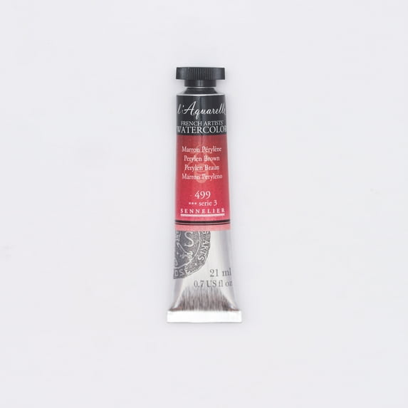 Sennelier French Artists' Watercolor, 21ml Tube, Perylen Brown S3