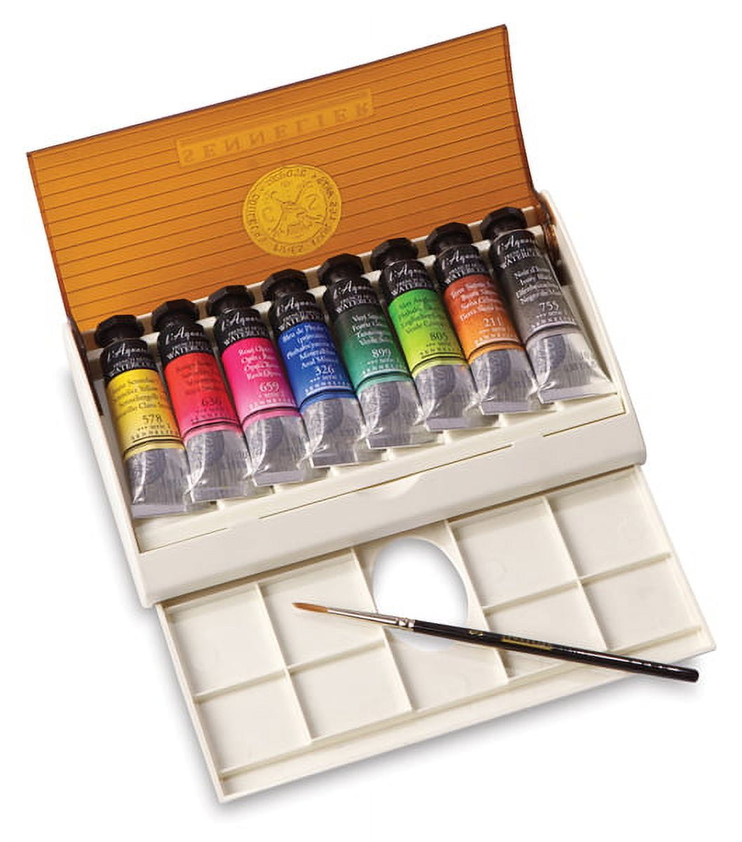 Sennelier French Artists' Watercolor Pastic Travel Set of 8 10ml Tubes