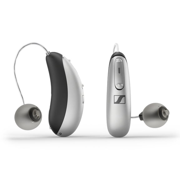 Sennheiser All-Day Clear OTC Self-Fitting Hearing Aid for All-Day Wear and Bluetooth Streaming - For Mild to Moderate Hearing Loss - FDA Cleared