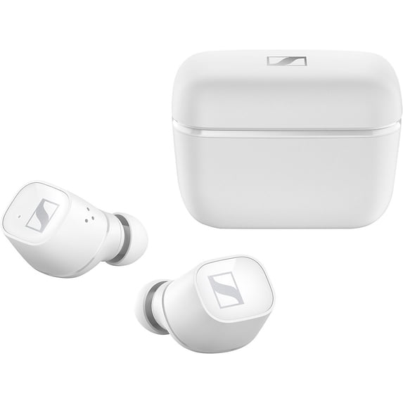 Sennheiser CX 400BT true wireless in-ear earphones with mic, white Bluetooth earbuds and charging case
