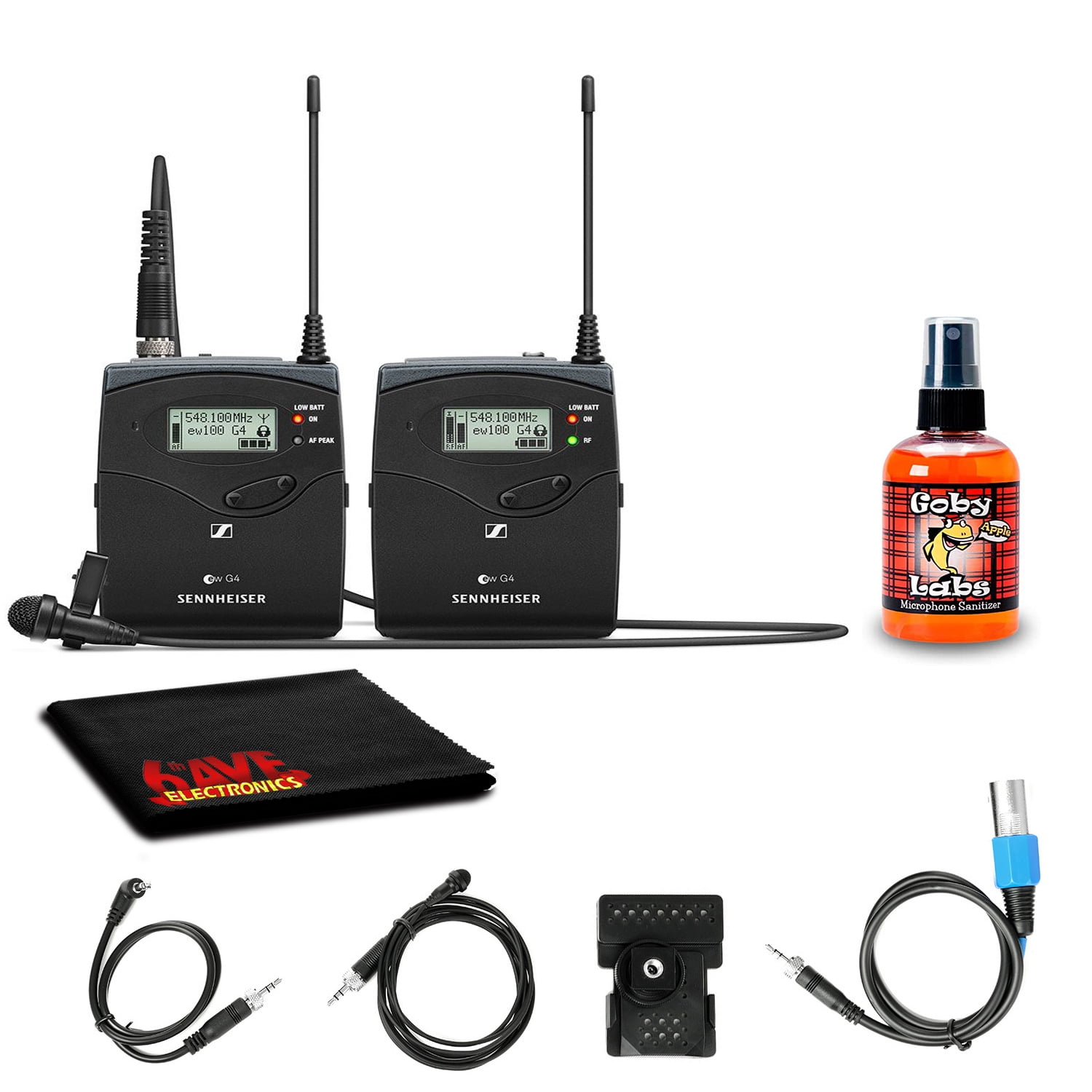 Sennheiser EW 112P G4G Omnidirectional Microphone System with 6Ave Cleaning Kit