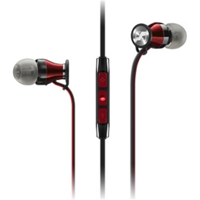 ヘッドフォン+イヤフォン Sennheiser Momentum In Ear (iOS version) - Black Red d2ldlup Open Box Sennheiser Momentum In-Ear iOS Audio Stereo Headphones