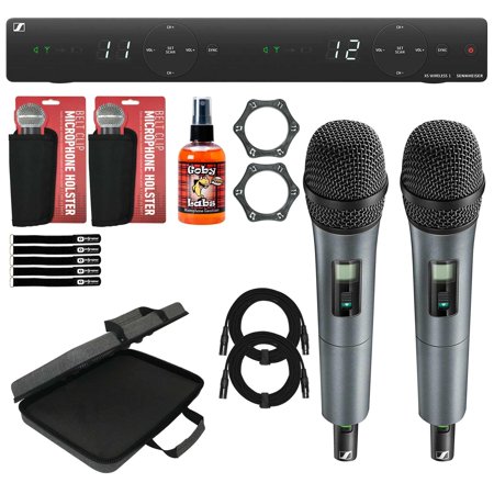 Sennheiser XSW 1-835 DUAL-A 2-Channel Wireless System with Carry Case & Microphone Sanitizer Spray Package