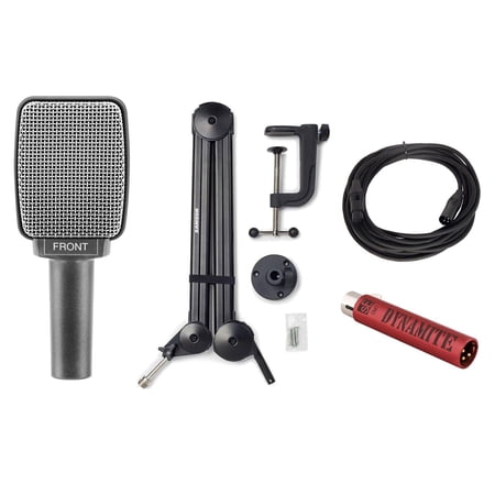 Sennheiser e 609 Supercardioid Dynamic Microphone with Preamp, Boom Arm, and Cable
