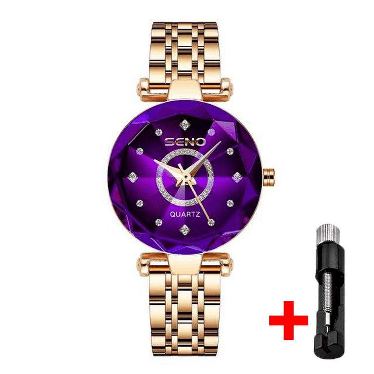 Seno Ocean Women's Watch Fashion Crystal Ladies Quartz Relogio Feminino  Female Montre Reloj Mujer Zegarek Damski with Gift Box 