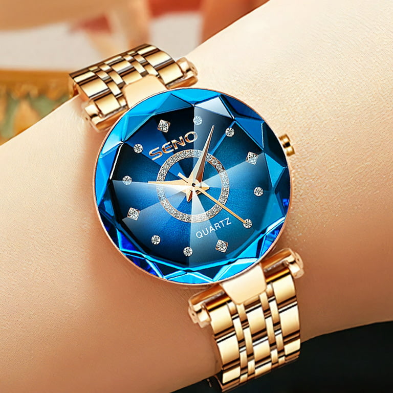 Seno Ocean Women's Watch Fashion Crystal Ladies Quartz Relogio Feminino  Female Montre Reloj Mujer Zegarek Damski with Gift Box 