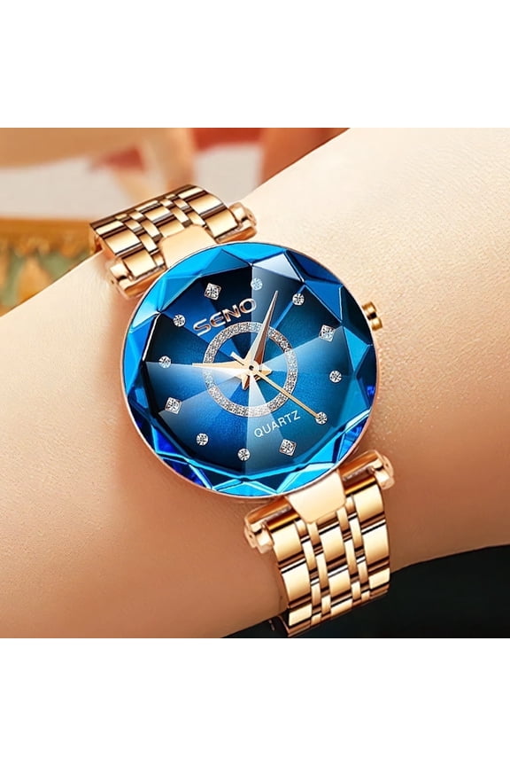 Women Watch Fashion Rose Gold Diamond Analog Quartz Female Wristwatch for Luxury Dress Ladies