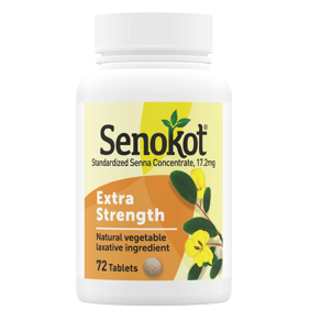 Senokot Extra Strength Natural Vegetable Laxative for Gentle Overnight Relief Occasional Constipation, 72 Count