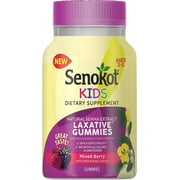 Senokot Kids Mixed Berry Laxative Gummy Age 2+, Senna Extract for Constipation Relief, 40 Ct