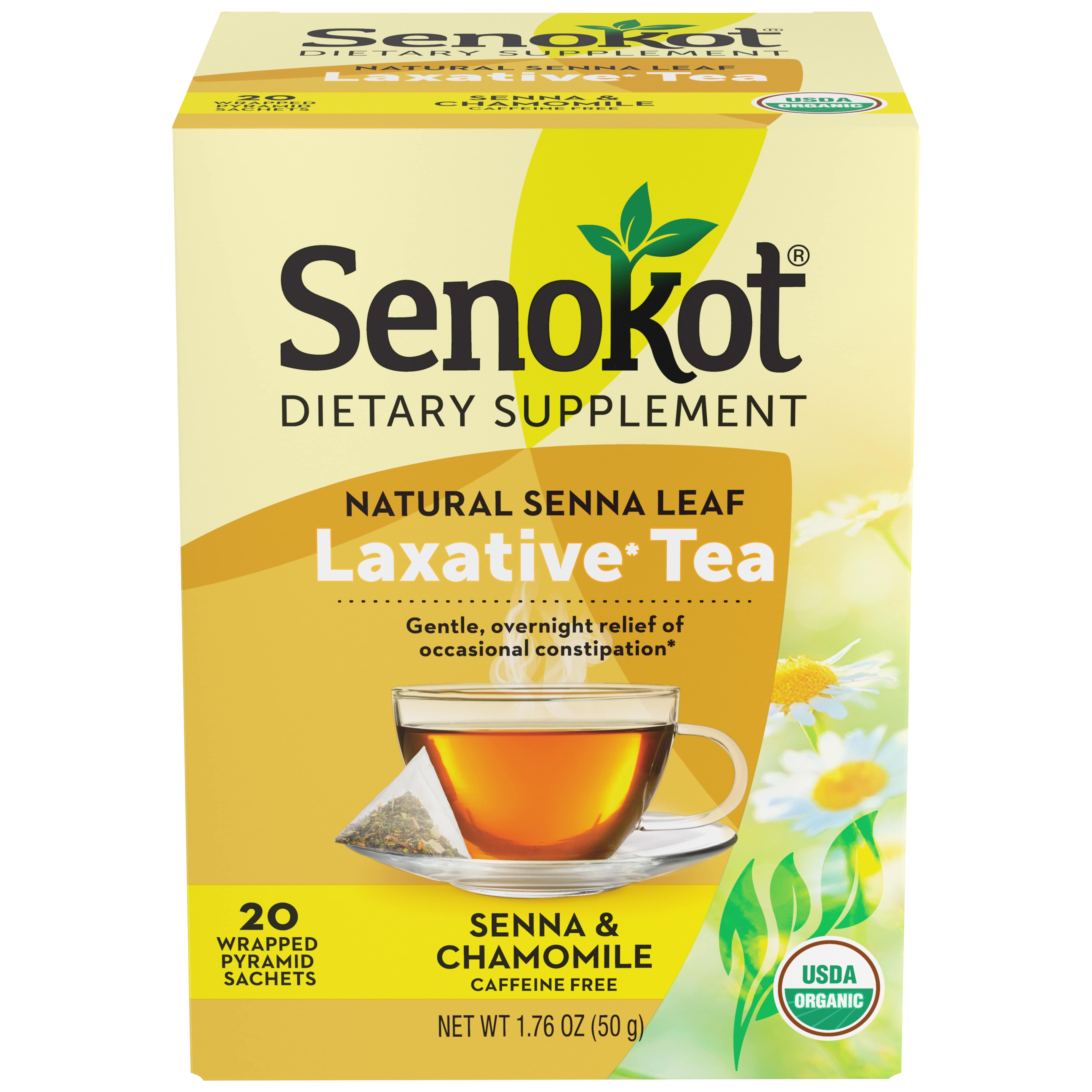 Senokot Senna Leaf Laxative Tea Bags Constipation Relief Caffeine 