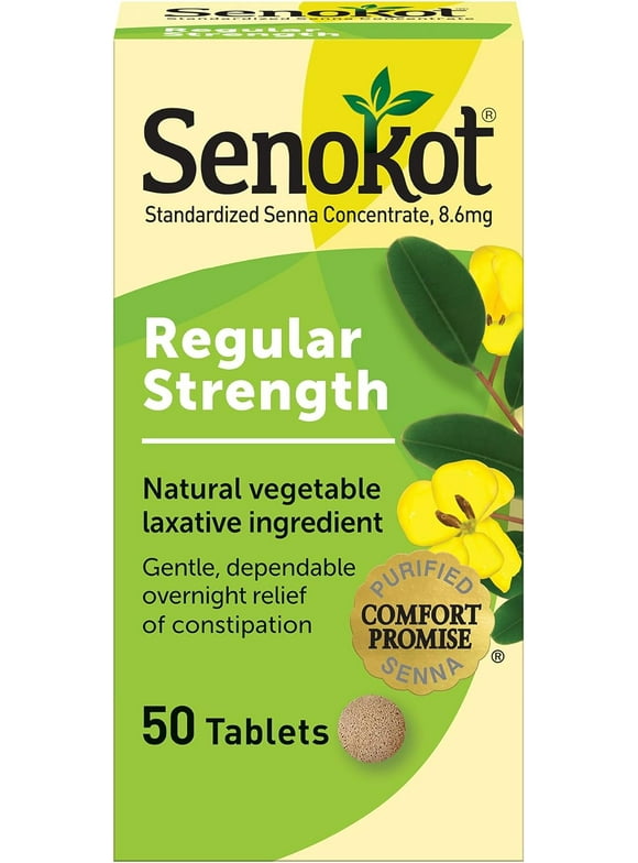 Senokot® Regular Strength Senna Stool Softener Laxative Tablets, 50 Ct