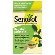 Senokot Regular Strength Laxatives for Constipation, Senna Tablets, 20 ct