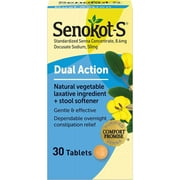 Senokot-S® Dual Action Senna Plus Stool Softener Laxative Tablets, 30 Ct
