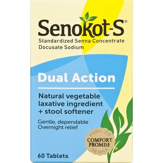 Senokot-S Laxative Tablets 60 Each - (Pack of 3)