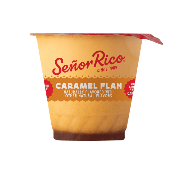 Senor Rico Caramel Flan, 7oz Cup, Refrigerated, Gluten-Free